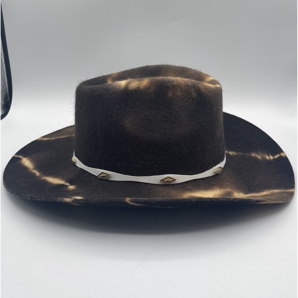 FREE PEOPLE x ASN Rodeo In LA Cowboy Hat BROWN WOOL W/ WESTERN BUCKLE DETAIL, M main image 11